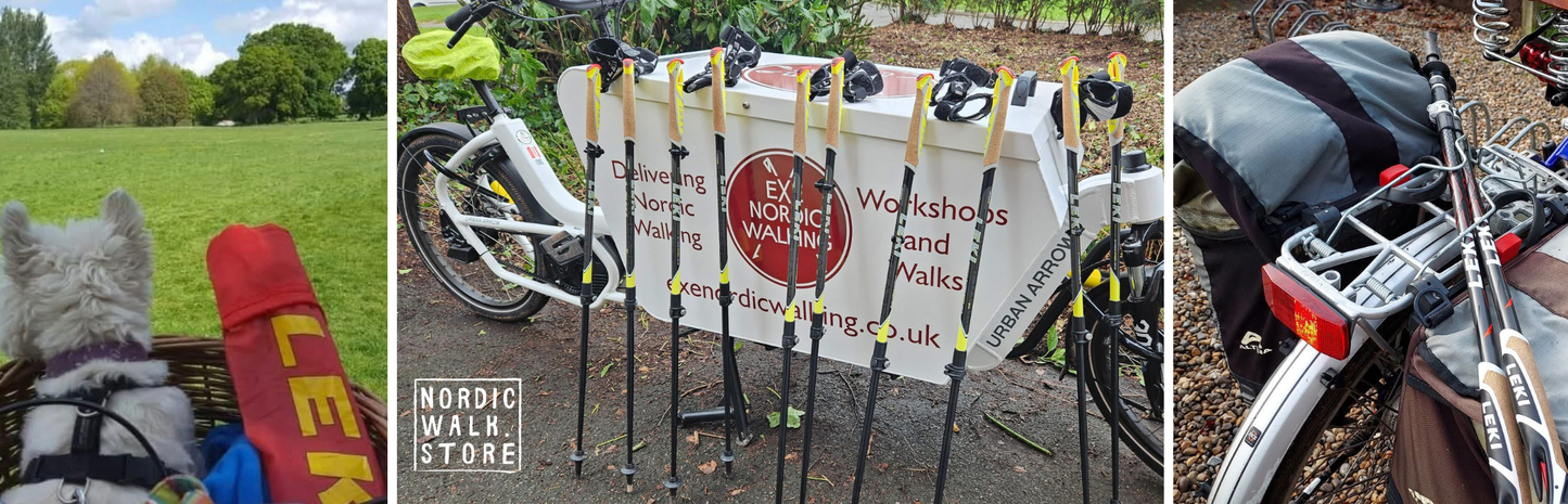 Nordic Walking on your bike, bus or train