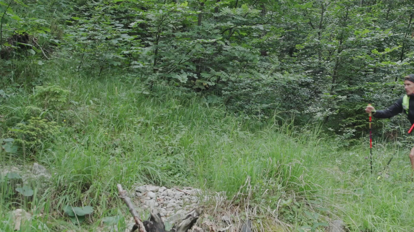 Load and play video in Gallery viewer, LEKI Ultratrail FX.ONE RED/PURPLE | NORDIC WALKING POLES | £185
